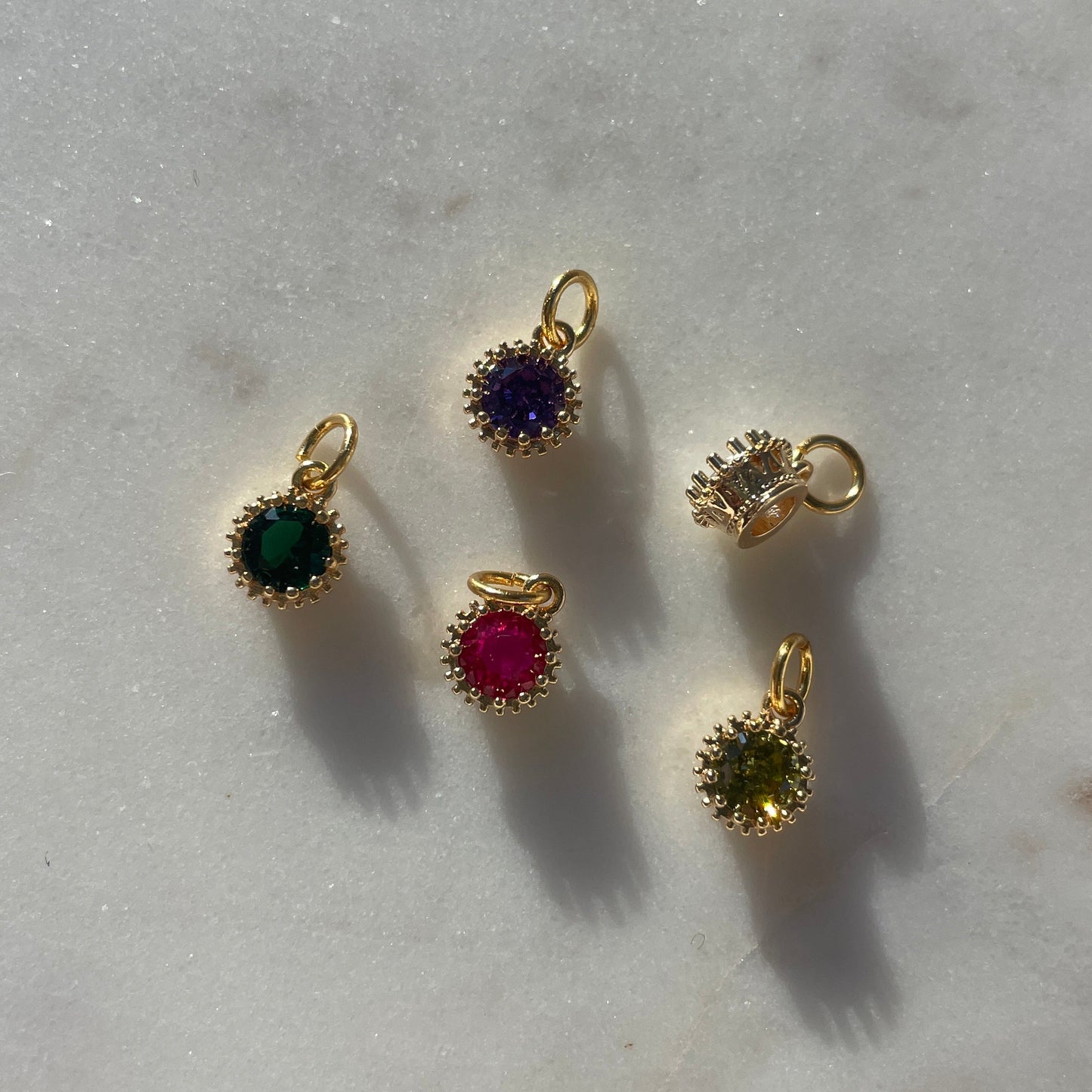 Studio Valli - Custom Charm Necklaces - build your own custom charm necklace - round birthstone charms - New Zealand & Australia