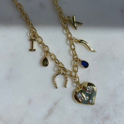 Studio Valli - Custom Charm Bracelets & Necklaces - build your own custom charm necklace - teardrop-shaped birthstone charms - New Zealand & Australia